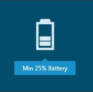 min battery icon